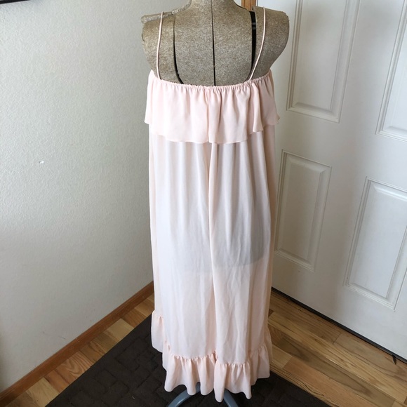 Vintage 1970s Bonnie Strauss Peach Dress - Picture 8 of 8